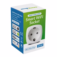 GreenBlue WiFi remote controlled socket, Android/iOS/Alexa/Google Home, energy cons. Energy, timer, max 3680W, type F, GB720 F