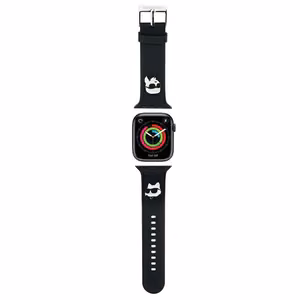 Karl Lagerfeld 3D резиновый ремешок Karl&Choupette Heads Apple Watch 38/40/41mm - черный