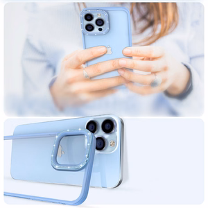 Kingxbar Sparkle Series viedtālruņa apvalks iPhone 13 Pro ar kristāliem aizmugures vāks zilas krāsas