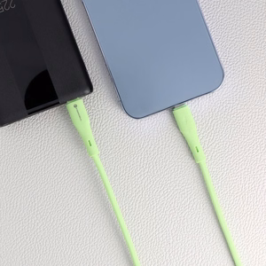 FORCELL F-ENERGY C346 kabelis Type C uz Lightning PD 3A 27W Silicone 1 m zaļš