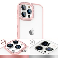 Kingxbar Sparkle Series viedtālruņa apvalks iPhone 13 Pro ar kristāliem aizmugures vāks rozā krāsas