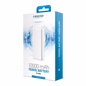 Forever power banka TB-100M 10000 mAh balta