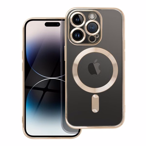 ELECTRO MAG COVER magnētiskais viedtālruņa apvalks, saderīgs ar MagSafe, paredzēts IPHONE 14 Pro, zelta