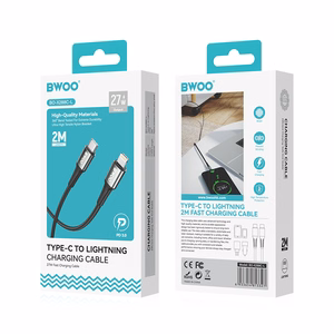 BWOO pīts kabelis USB-C - Lightning 3m 30W melns