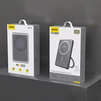 Dudao K28S 20W PD 5000mAh Portatīvais lādētājs ar Magnētisko funkciju un statīvu - pelēka