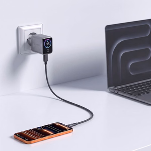Tech-Protect PowerVision NC45W-GaN 1 pieslēgvietu sienas lādētājs, PD 45W – tumši pelēks