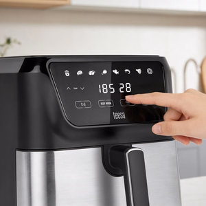 TEESA DIGITAL AIR FRYER XXL karstā gaisa friteris, 8 l, 1700 W, liels trauks, programmas, siltuma uzturēšana