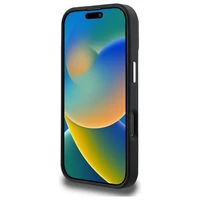 Guess GUHMP16XPGTSPSK iPhone 16 Pro Max 6.3" melns/melns cietais apvalks Grained Triangle Magnētiskais