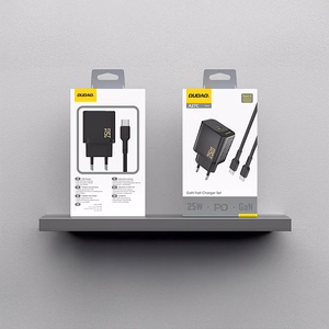 Dudao A27CEU PD 25W GaN SB-C Wall Charger with USB-C Cable - Black