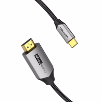 USB-C uz HDMI 2.0 kabelis Vention CRBBH, 2 m, 4K 60Hz (melns)