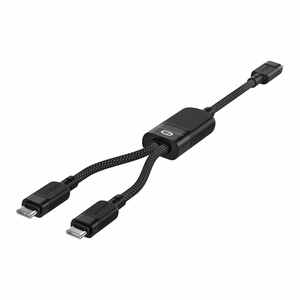 Acefast C5 USB-C - USB-C / USB-C 2in1 100W 480Mb/s kabelis - melns