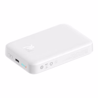 Powerbanka Baseus Magnetic, 10000mAh, USB-C 20W, MagSafe (balta)
