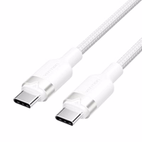Vention USB-C to C cable, braided, 3A, 480Mbps, 60W, 1m, WH
