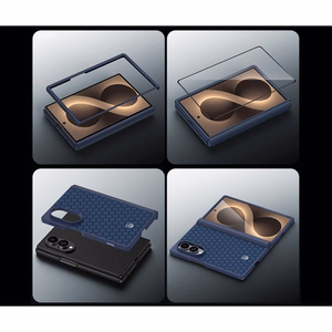 Benks Magnetic Armor Grid Pro Grand Combo maciņš Samsung Galaxy Z Fold 8, zils (C.K.FL.SA.BE.C060)
