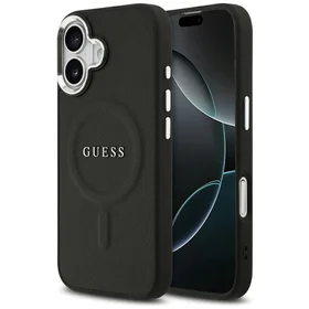 Guess klasiskā logotipa magnētiskais vāciņš iPhone 17 – melns