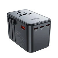 Acefast Z1 GaN 75W PD ceļojumu lādētājs adapteris 3x USB-C 2x USB-A - melns