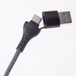 Maxlife ALLin1 kabelis USB + USB-C - Lightning + 2x USB-C 1,0 m 66W melns