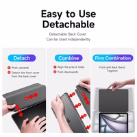 DUX DUCIS planšetdatora apvalks MAGI (m) ar zīmuli uzglabāšanas vietu iPad Air 13 (2024) - melns (m)