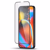 Spigen Glass FC rūdītais stikls iPhone 13 / 13 Pro / 14 / 16e - melns