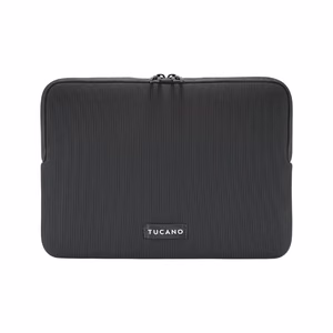 Tucano Colore2 neoprēna klēpjdatora apvalks 13 collu MacBook Air (M5/M4/M3/M2/M1, 2026–2018), 13 collu MacBook Pro un 12 collu klēpjdatoriem, melns