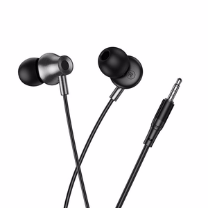 Hoco M119 vadu austiņas ar mikrofonu, 3,5 mm spraudnis, melnas