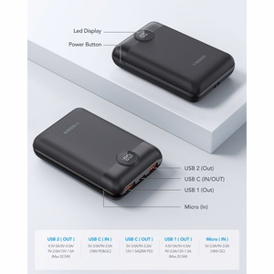 VEGER portatīvais lādētājs 20000 mAh PD QC3.0 2A 22,5W S20 (W2053) melna
