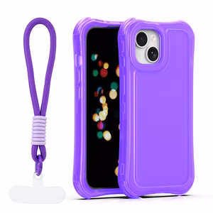 Safepop maciņš ar siksniņu priekš iPhone 15 6,1" violets