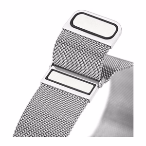 DUX DUCIS pulksteņa siksna MILANESE nerūsējošā tērauda magnētiskā 47 mm sudrabota