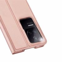 Dux Ducis Skin Pro atverams viedtālruņa apvalks Xiaomi Poco F4 5G rozā