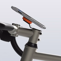 Bicycle Phone Holder, Stem Mount, Oranžs