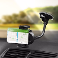 FORCELL F-GRIP Oval 17 cm auto turētājs vējstiklam / paneļim / ventilācijas atverei melns