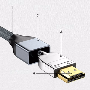 Kabelis (m) HDMI 2.1 8K 60 Hz 48 Gbps / 4K 120 Hz / 2K 144 Hz 2 m sudrabains (m) (WHDMI-20)