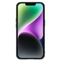 Nillkin Textured S viedtālruņa apvalks iPhone 14, bruņots vāciņš ar kameras vāciņu, melns