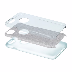 Glitter 3in1 case for iPhone 7 / 8 / SE 2020 / SE 2022 silver