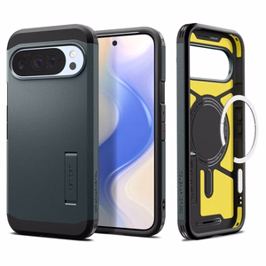 Spigen Tough Armor Mag MagSafe viedtālruņa apvalks Google Pixel 10 Pro XL - zaļa
