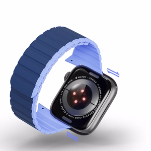 Магнитный ремешок для Apple Watch SE, 9, 8, 7, 6, 5, 4, 3, 2, 1 (41, 40, 38 mm) Dux Ducis (LD Version) - синий