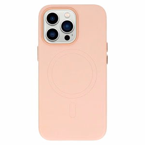 Magnētiskais ādas viedtālruņa apvalks Iphone 14 Pro Max gaiši rozā