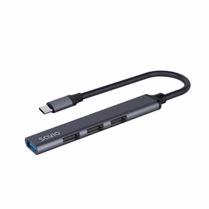 SAVIO AK-71 USB-C sadalītājs - 3 x USB-A 2.0, 1 x USB-A 3.0, 4-in-1, 5 Gbps