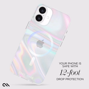 Case-Mate Soap Bubble MagSafe vāciņš ierīcei iPhone 16 Plus, zaigojošs