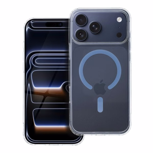 Чехол для iPhone 17 PRO MAX Drop Glue Colorful Ring Mag Cover совместимый с MagSafe светло-голубой