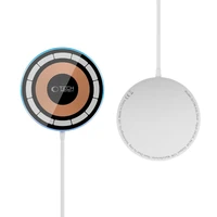 Tech-Protect QI15W-A30 MagSafe indukcijas lādētājs ar USB-C kabeli - sudraba