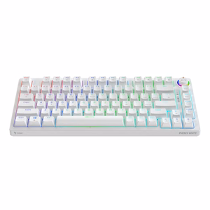 SAVIO PHENIX WHITE bezvadu mehāniskā tastatūra, Gateron Red Pro, ABS