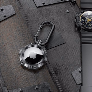 Tech-Protect TPUCarbon apvalks Apple AirTag - melns