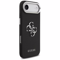 Guess Grained Big 4G Classic Logo viedtālruņa apvalks iPhone 17 Air - melns