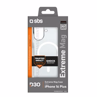 SBS Extreme Mag D3O Magnētiskais Apvalks iPhone 16 Plus - Caurspīdīgs