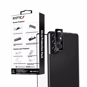 Raptic Glass 2-in-1 aizsargu komplekts Samsung Galaxy S22+: 9H ekrāna stikls un kameras objektīvu aizsargs