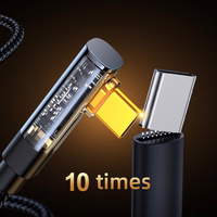 Joyroom spēļu kabelis S-UC027A6 USB-C (leņķveida) / USB-A (taisns) 3A 1.2m - melns