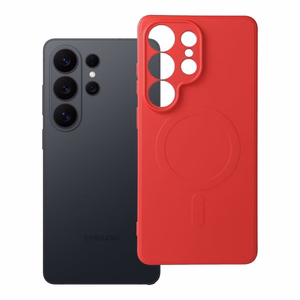 Silikona Magnētiskais viedtālruņa apvalks, saderīgs ar MagSafe, paredzēts SAMSUNG S26 Ultra, sarkans