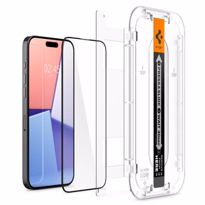 Spigen Glas.tR EZ Fit FC Tempered Glass for iPhone 15 Pro Max - Black 2 pcs.