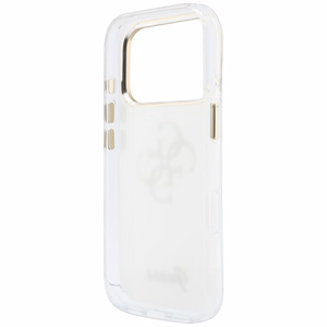 Guess IML 4G Script Metal maciņš iPhone 18 Pro / 17 Pro, balts